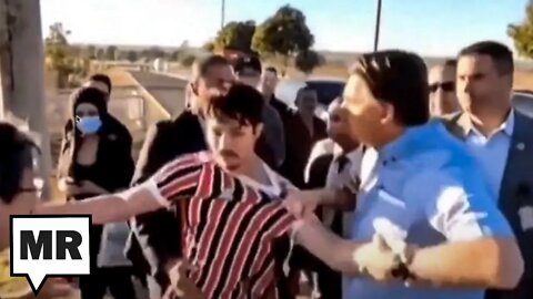 Hotheaded Bolsonaro GRABS YouTuber and Tries To Take His Phone