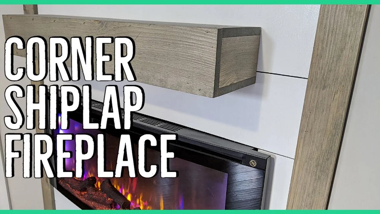 DIY FAUX SHIPLAP FIREPLACE ||DURAFLAME|| CORNER TRANSFORMATION