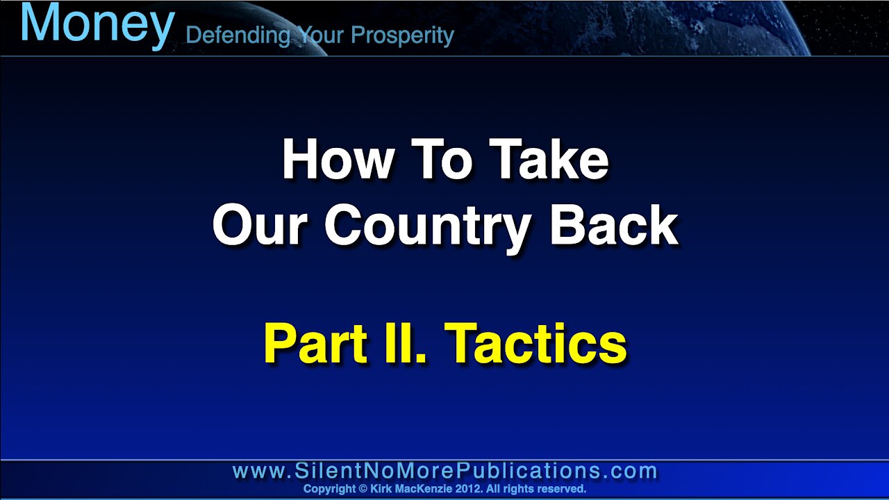 HTTOCB How To Take Our Country Back, Part II