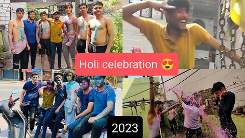 Holi celebration with friends2023