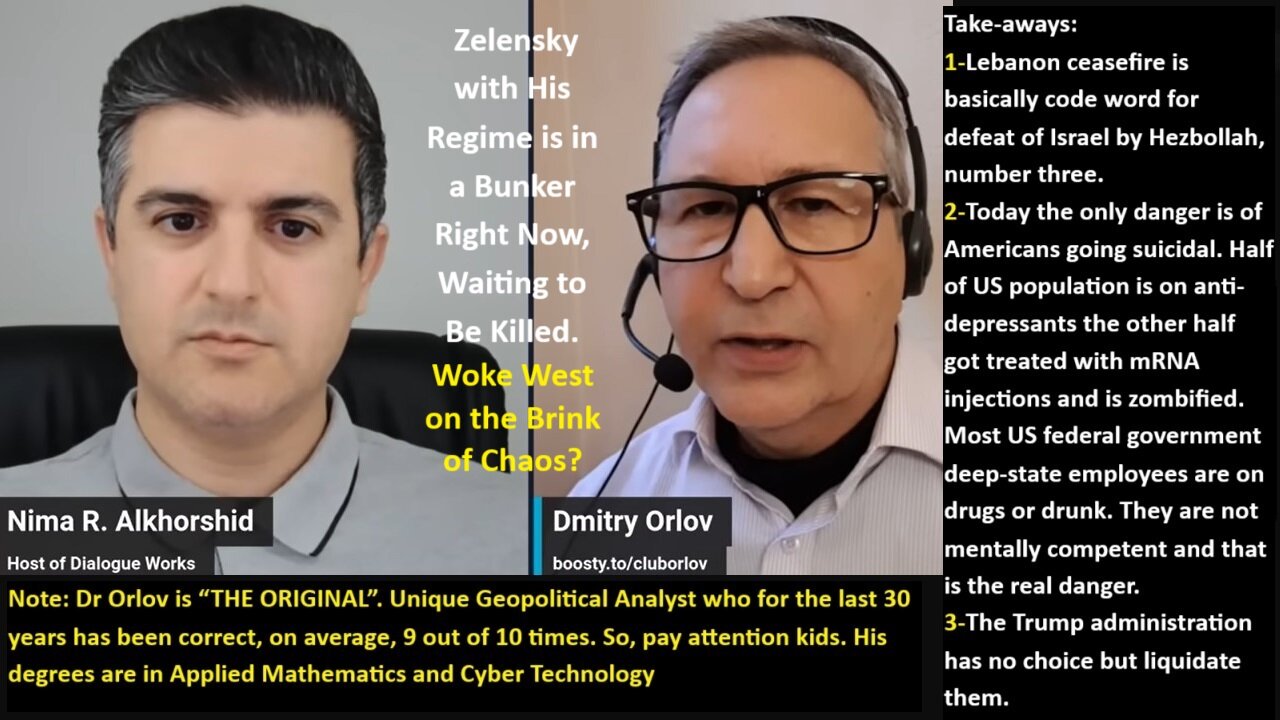 w/Orlov: Zelensky with His Regime is in a Bunker Right Now, Waiting to Be Killed. Woke West on the Brink of Chaos?