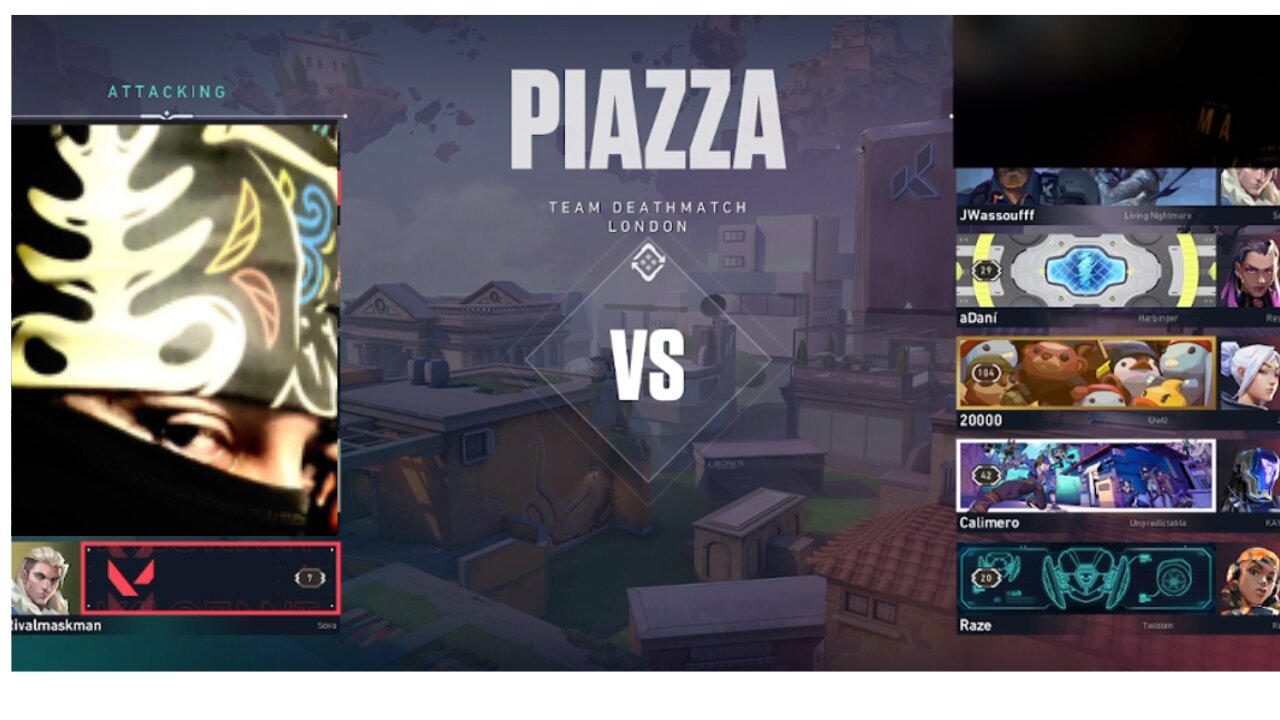 VALORANT Rivalmaskman in Piazza TeamsDeath Part 1