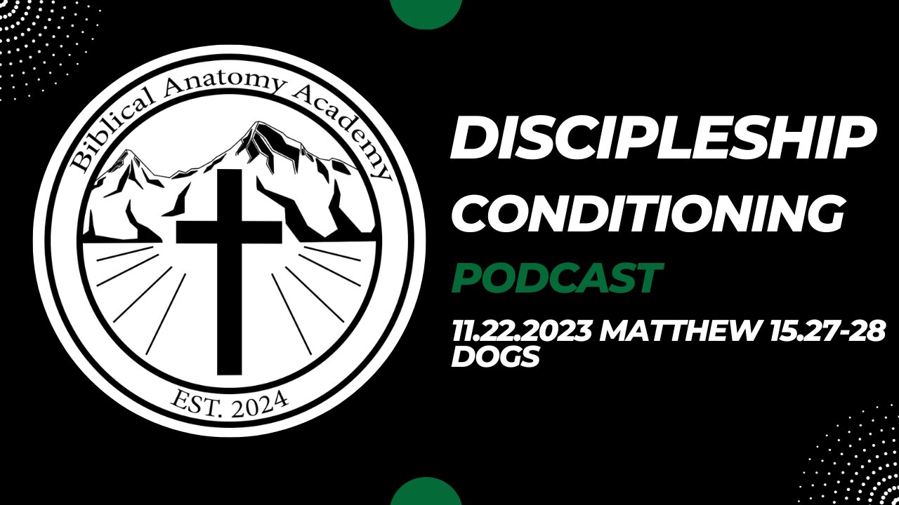 11.22.2023 Matthew 15.27-28 Dogs