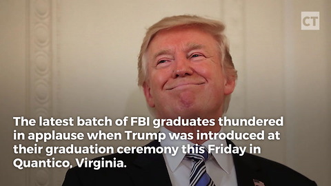 Trump Receives Thunderous Welcome At FBI Graduation Ceremony
