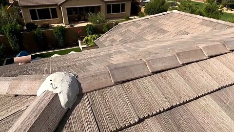 Flat concrete tile roof in Arizona