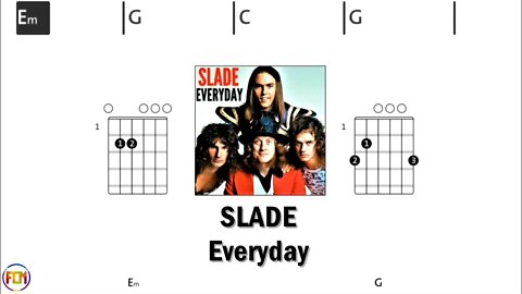 SLADE Everyday - Guitar Chords & Lyrics HD