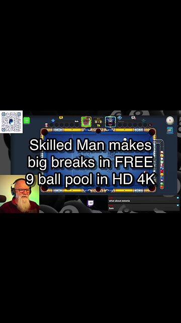 Skilled Man makes big breaks in FREE 9 ball pool in HD 4K 🎱🎱🎱 8 Ball Pool 🎱🎱🎱
