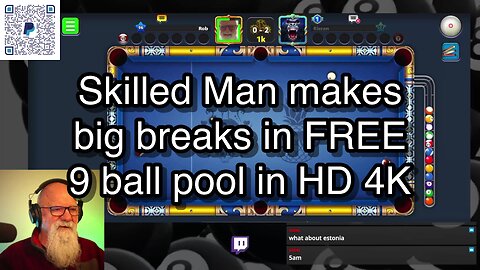 Skilled Man makes big breaks in FREE 9 ball pool in HD 4K 🎱🎱🎱 8 Ball Pool 🎱🎱🎱