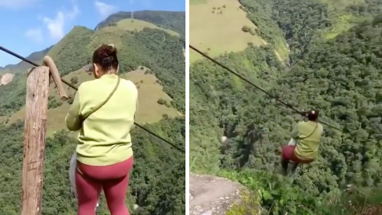 Daily commute in the Andean mountains