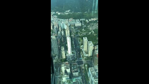 Observation deck and earthquake counterweight ￼at Taiwan’sTaipei 101