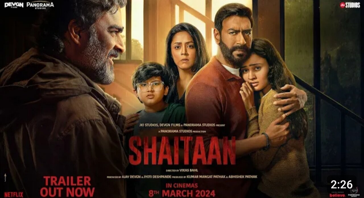 Shaitaan Trailer - Ajay Devgn, R Madhavan, Jyotika - Jio Studios, Devgn Films, Panorama Studios