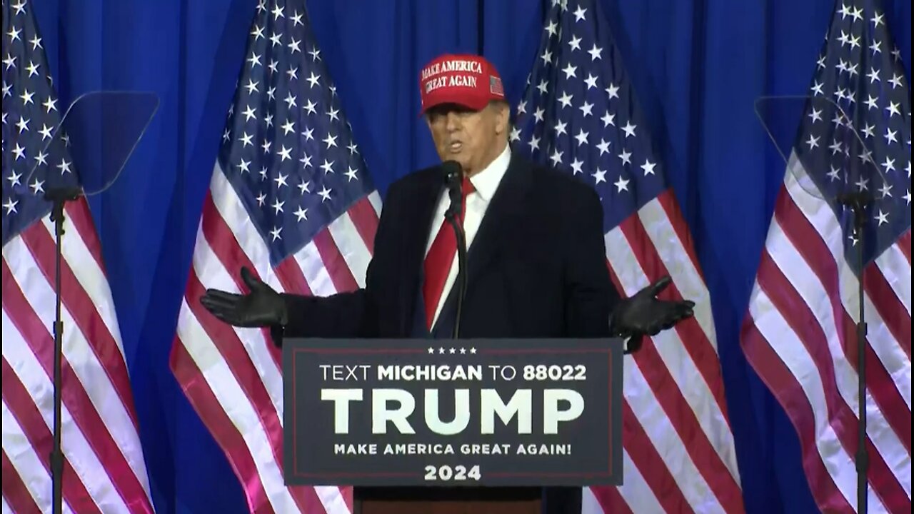 Donald Trump at Rally in Waterford Township, Michigan (February 17, 2024)