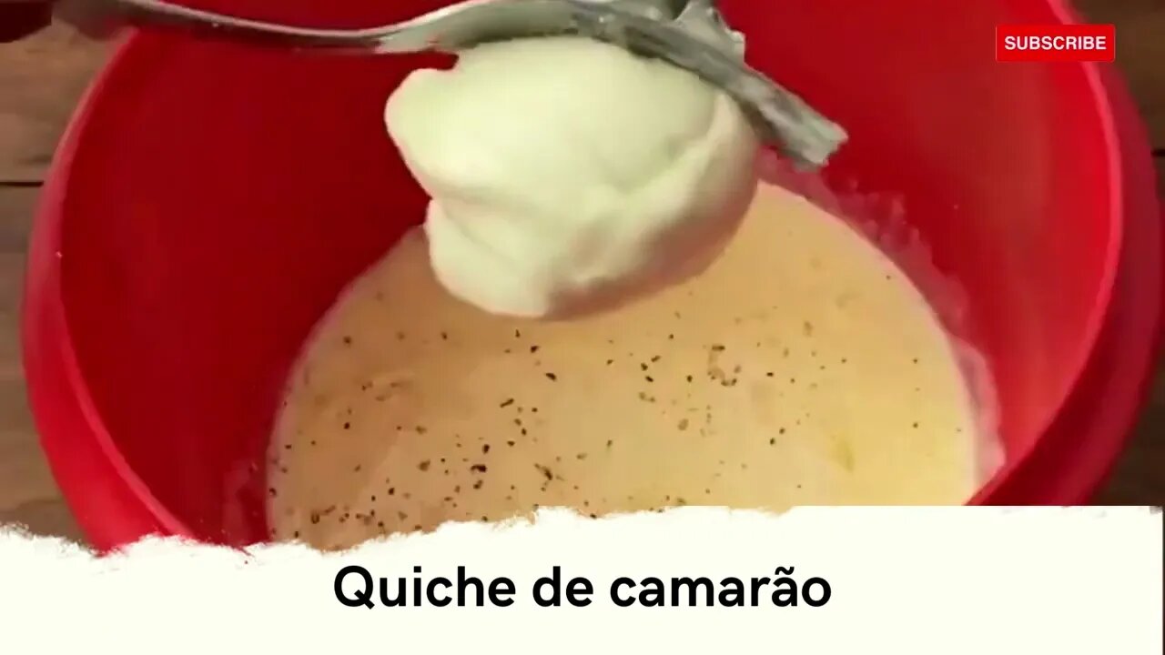 Quiche de camarão muito facil em menos de de dez minutos