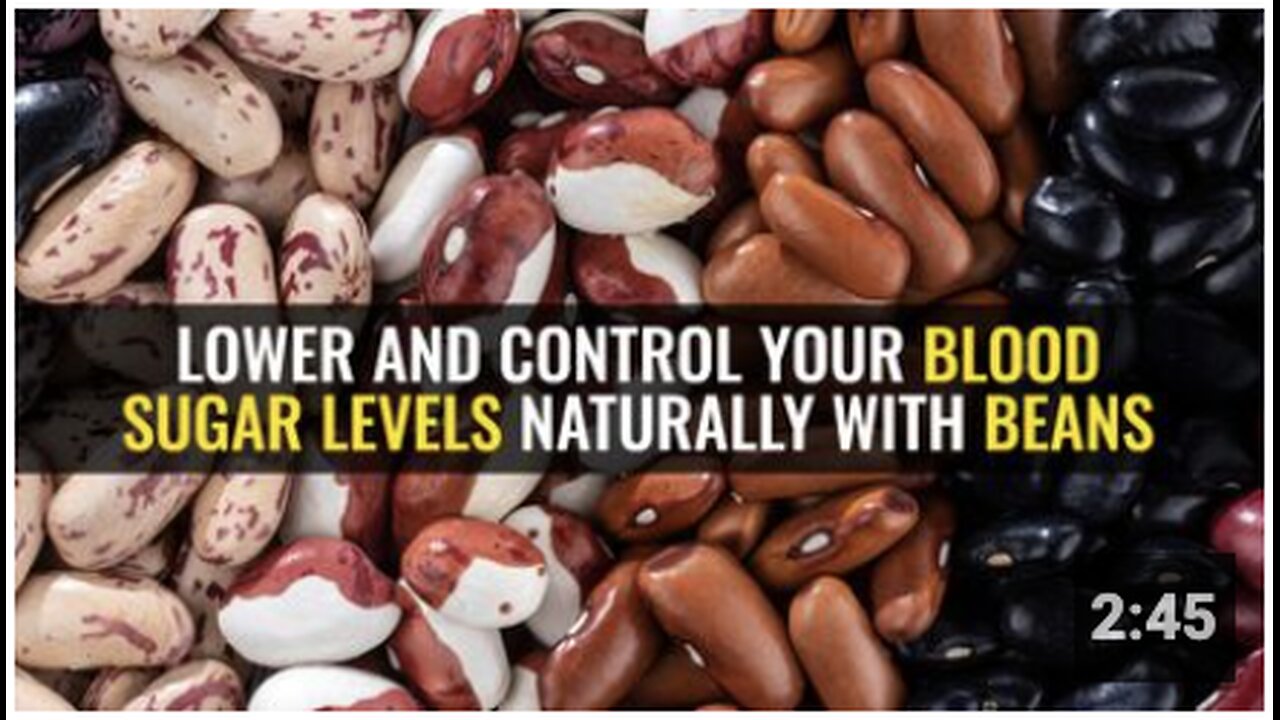 Lower and control your blood sugar levels naturally with beans