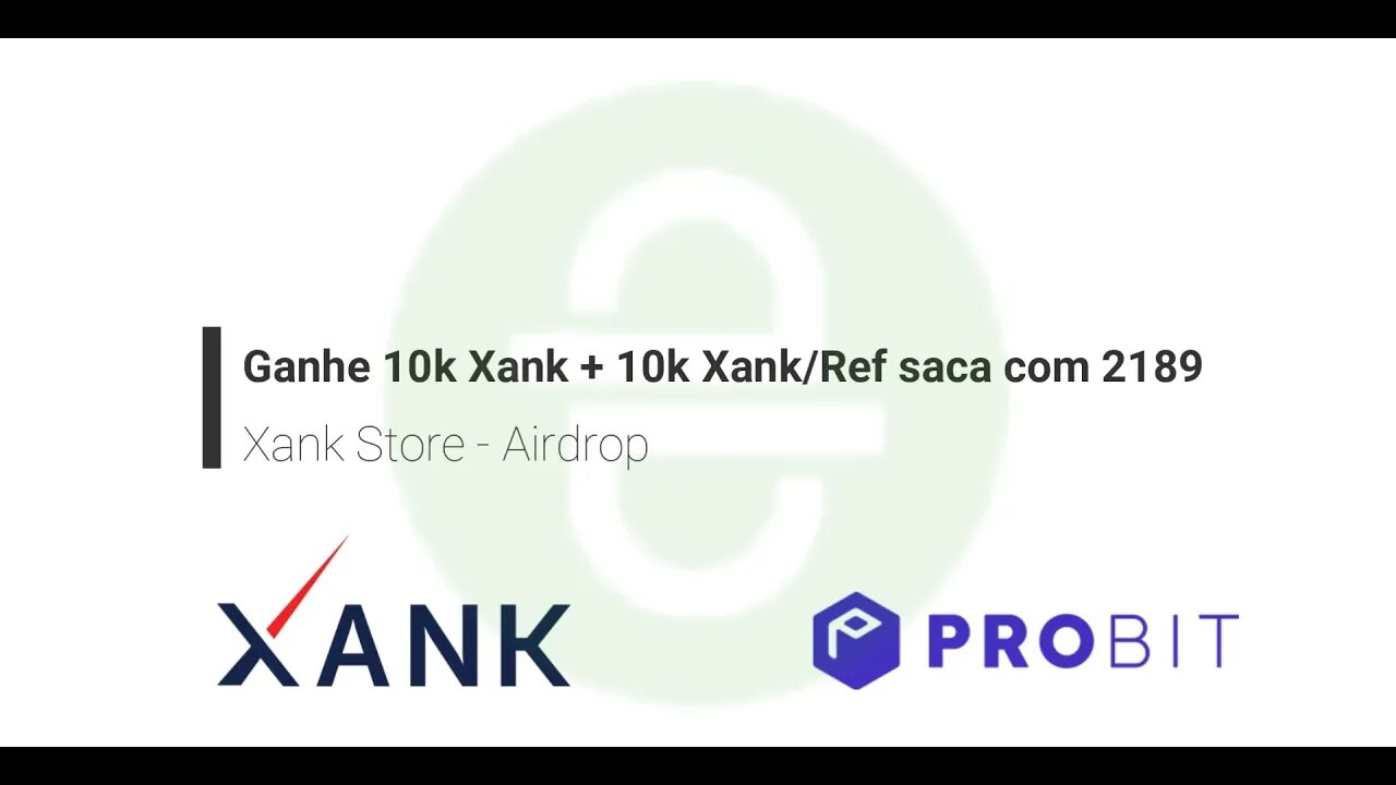 Finalizado - Airdrop - Eterno - Xank - 10K Xank mais ou menos 10 doletas, rev 0.1