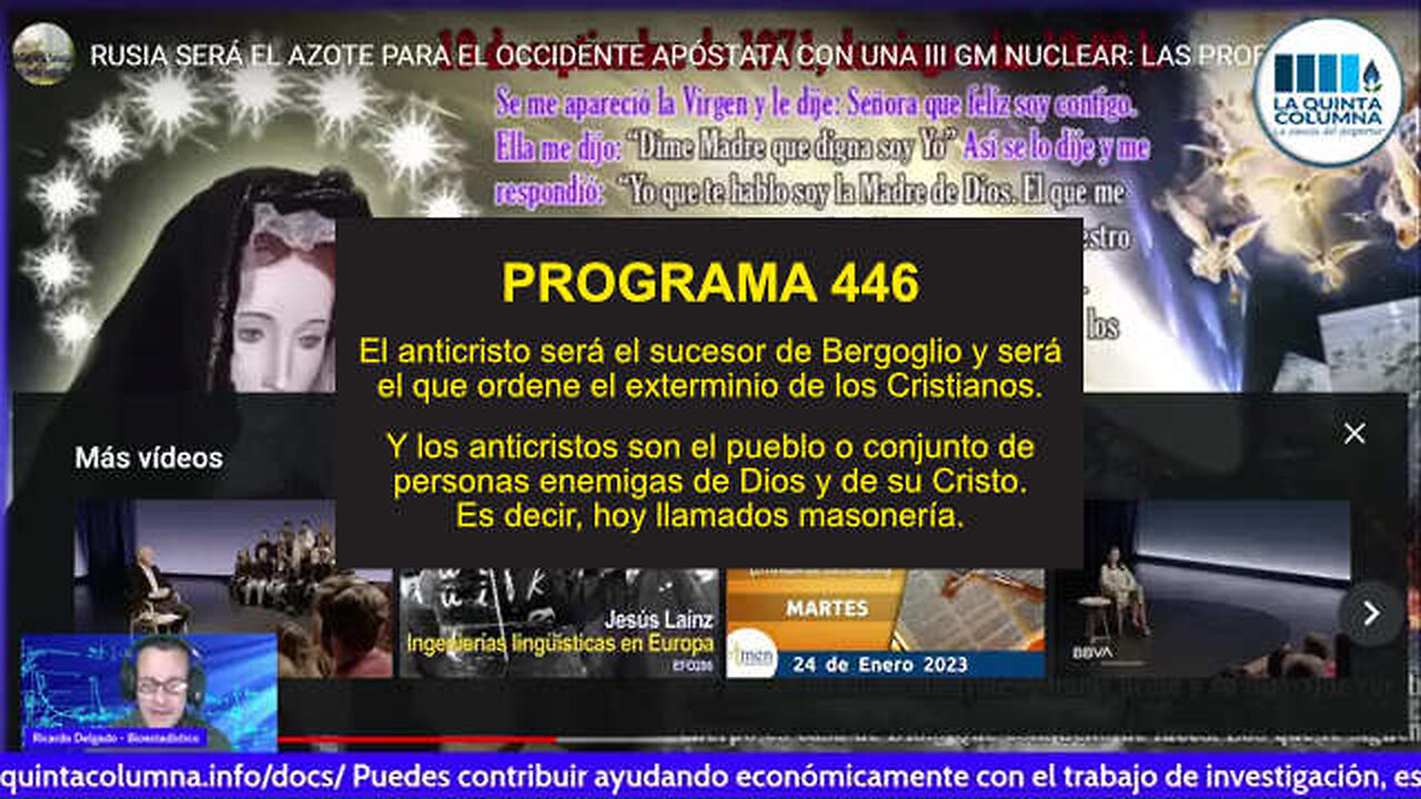 PROGRAMA 446 -"(Bergoglio) ahora se retira para dar paso a ese otro señor. ¿A qué señor se refiere?"