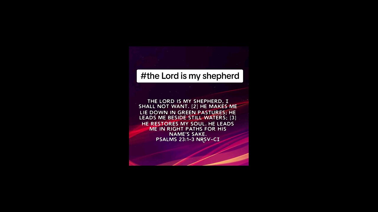 the Lord is my shepherd #Bible #bibleverseoftheday📖😇 #biblebuild