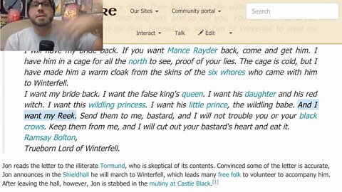 Winds of Winter | Ramsey did NOT write the Pink Letter