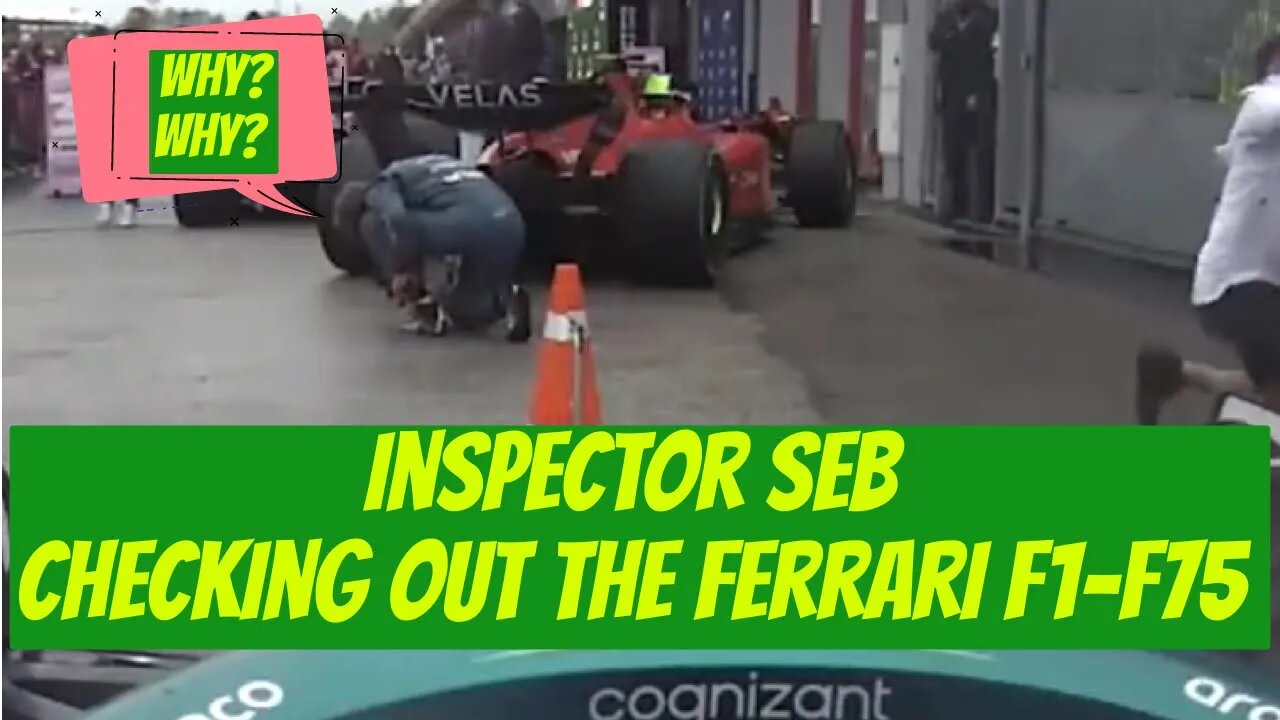 Inspector Seb checking out the Ferrari F1-F75