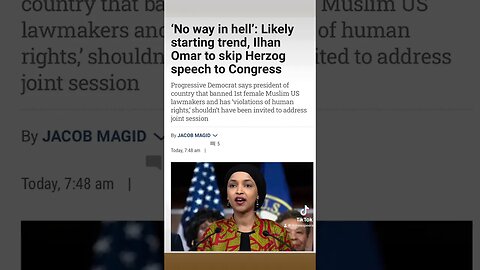 How Ilhan Omar Is Skipping #Israeli #Herzog Address To Congress #USA #america