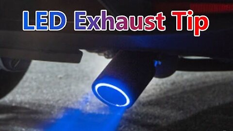 Car LED Exhaust Muffler Tip Pipe Jet Tail Flaming