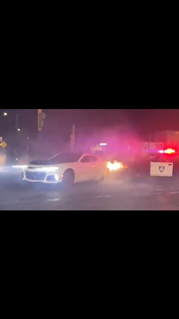 Oakland Cop Car Gets Hit By Vehicle Doing Donuts At Illegal Street Takeover, Cops Do Nothing
