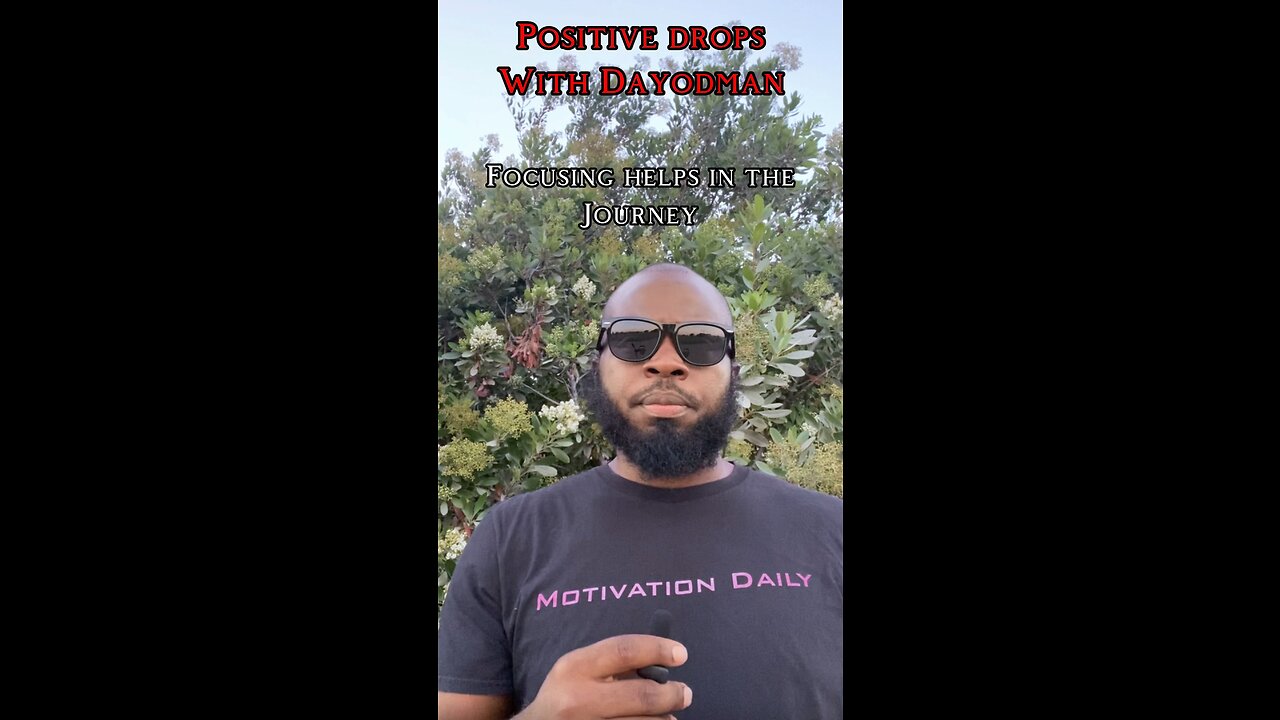 Focusing Helps #dayodman #motivation #eeyayyahh #motivationalspeaker #positivity