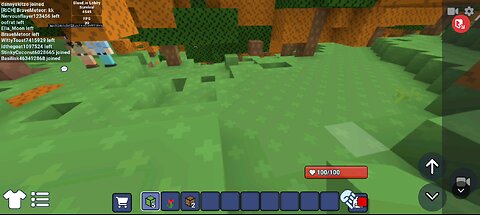 playing a Minecraft ripoff game