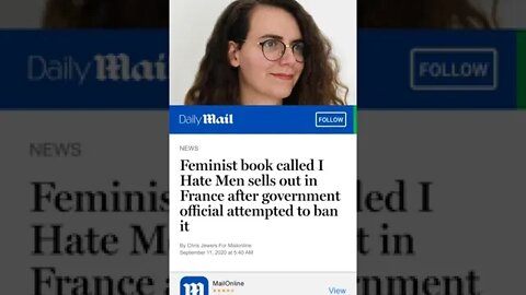 Young Feminist Hates Men, Water is Wet, The Sun Rises East and Sets West