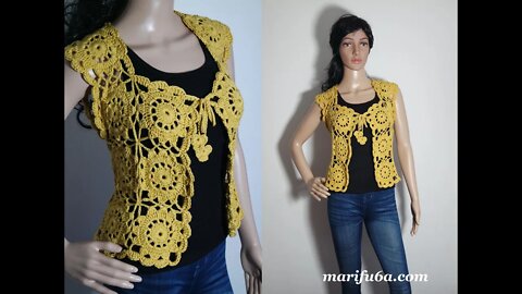 How to crochet bolero written pattern