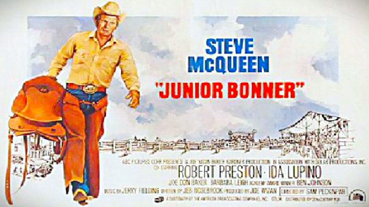 JUNIOR BONNER 1972 Steve McQueen is a Restless & Wild Rodeo Circuit Rider FULL MOVIE HD & W/S