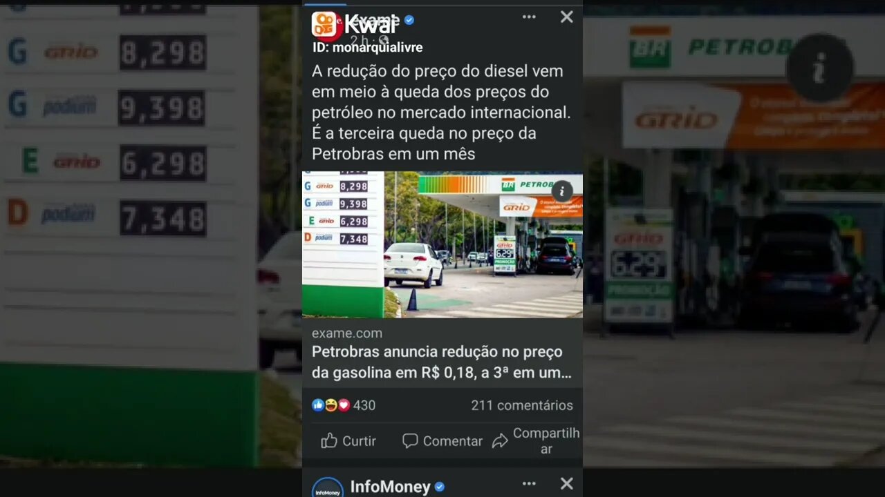 Preço da gasolina cai R$0,18, terceira queda em 30 dias