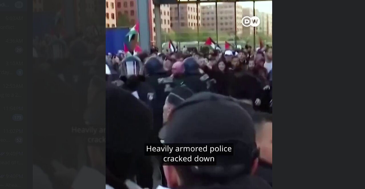 GERMANY 🇩🇪 Police cracked down on another pro-Palestinian rally in Berlin