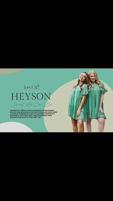 HEYSON Sweet As Can Be Curvy+ Textured Woven Babydoll Dress💚