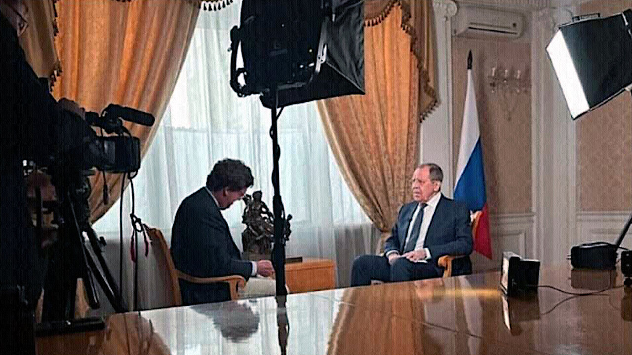 #L'INTERVISTA DI TUCKER CARLSON AL MINISTRO LAVROV - “LA FEDERAZIONE RUSSA 🛑NON DESIDERA ALCUN CONFLITTO NUCLEARE, MA DESIDERA CHE RUSSIA E STATI UNITI DIFENDANO INSIEME IL BENE DELL'INTERA UMANITÀ!!” ===😇💖🙏===