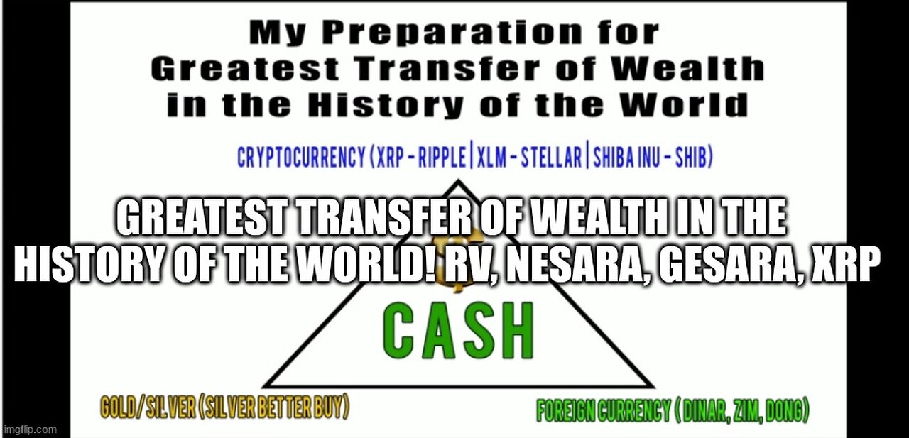 Greatest Transfer of Wealth in the History of the World! RV, NESARA, GESARA, XRP