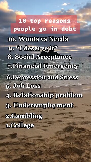 10 top reasons people go into debt