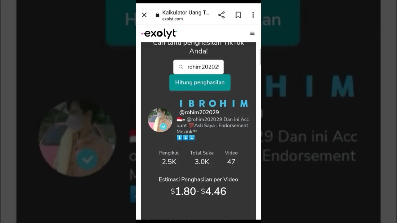 #Rohim | Kalkulator Estimasi Pendapatan Tik Tok !! 💰
