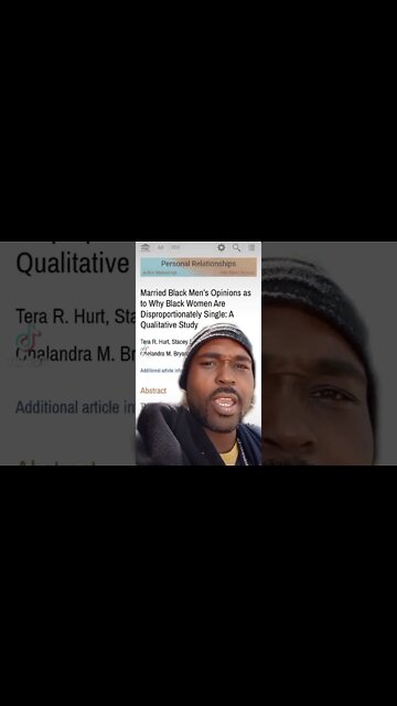 government did a study in Ask married black men why they thought single black women were unmarried?