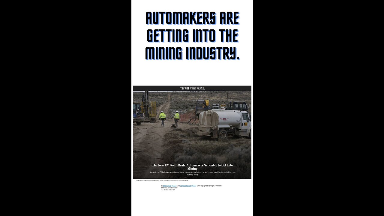 Automakers are getting into the mining industry.