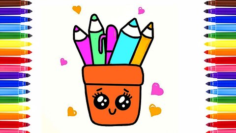 How To Draw A Cute Pen Case Pencil Holder Drawing For Kids Draw Cute Things Facebook