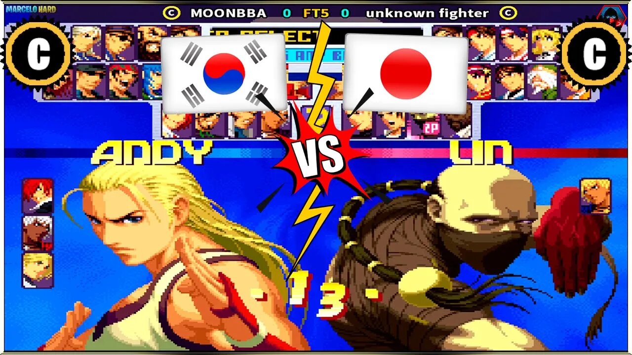 The King of Fighters 2000 (MOONBBA Vs. unknown fighter) [South Korea Vs. Japan]