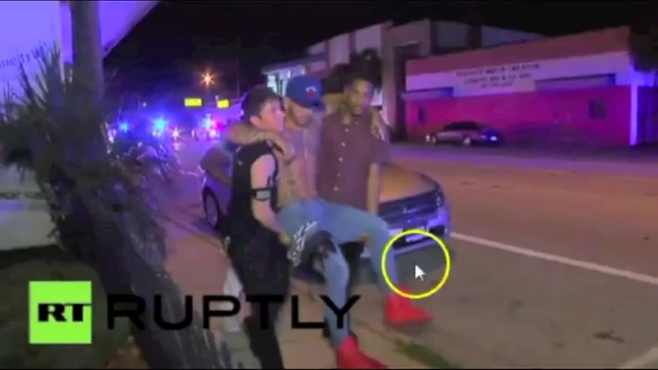 ORLANDO HOAX SHOOTING MIRACLE WITNESSED SHOT MAN FEELS NO PAIN, STANDS UP