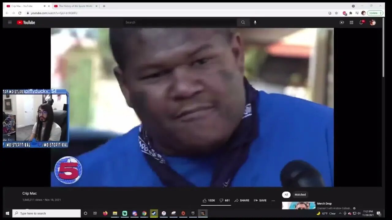 MoistCr1tikal Reacts To Crip Mac Channel 5