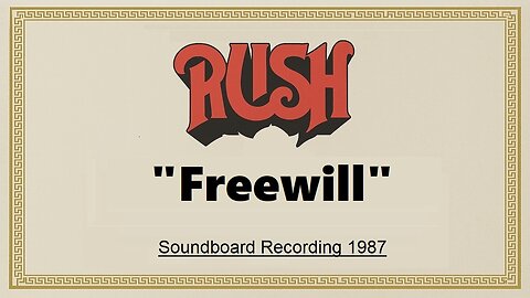 Rush - Freewill (Live in Mansfield, Massachusetts 1997)
