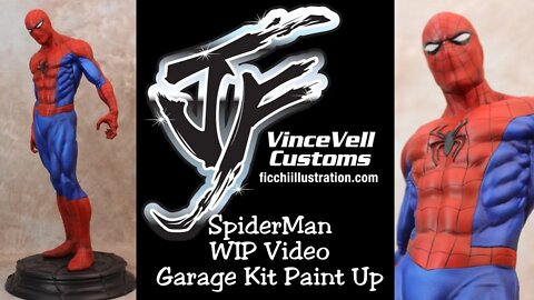 Spider Man Garage Kit Statue WIP Paint Up