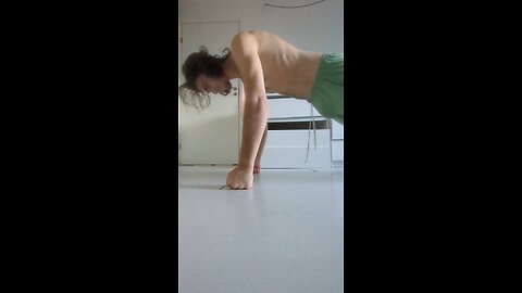 Doing pushups