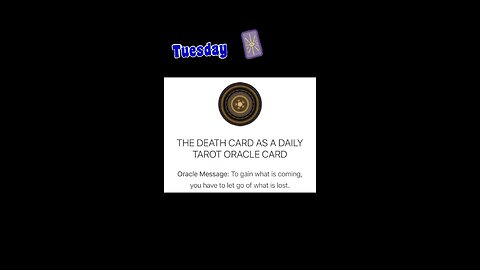 Oracle Tuesday Reading!! Death