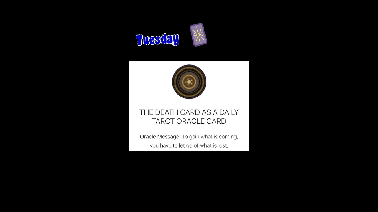 Oracle Tuesday Reading!! Death