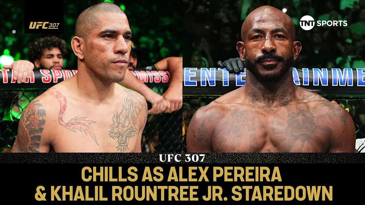 Alex Pereira & Khalil Rountree Jr. staredown across the Octagon 🥶👀 | Walkout ahead of UFC 307